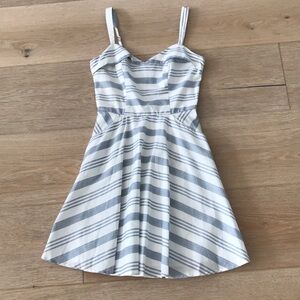 Striped Blue and White Kids Dress